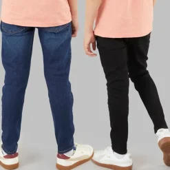 Discount Crosshatch Drenge Lige To Pak Jeans Mørk Vask/​Sort
