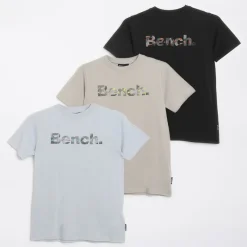 Hot Bench Drenge Lockin Tre Pak T-shirts Frost Grey/​Sort/​Blue Aura