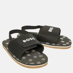 Clearance BOSS Drenge Logo Sandaler med Elastik Sort 2