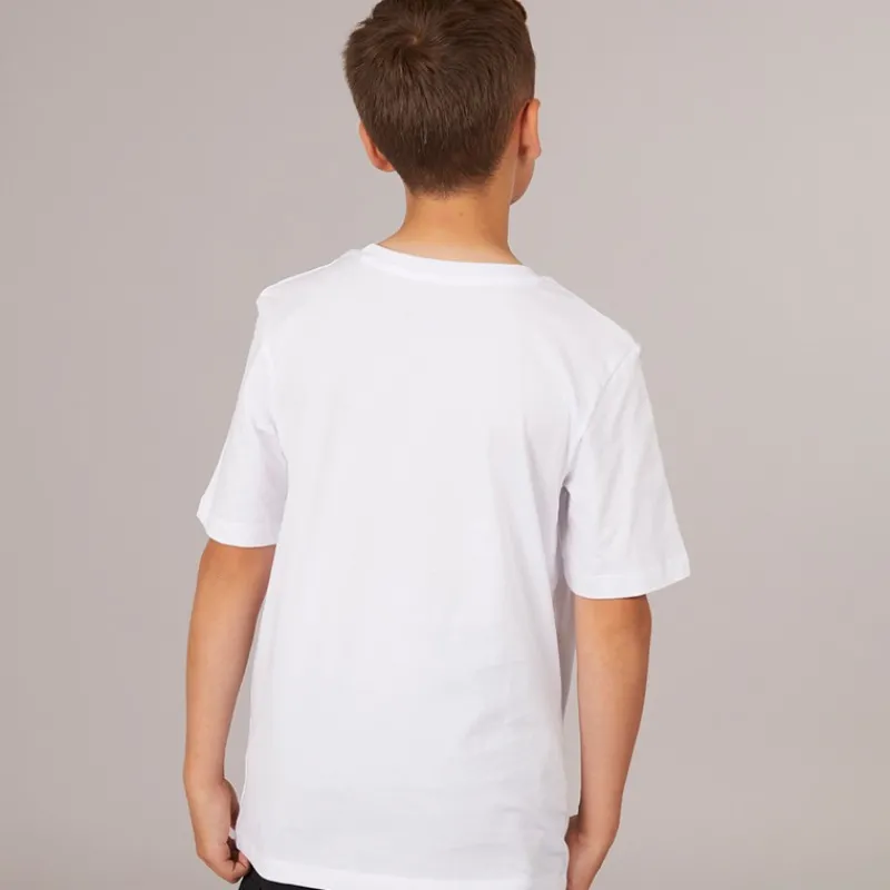 Best JACK & JONES Drenge Logo T-Shirt Hvid Print/Navy Blazer/Ægte Rød