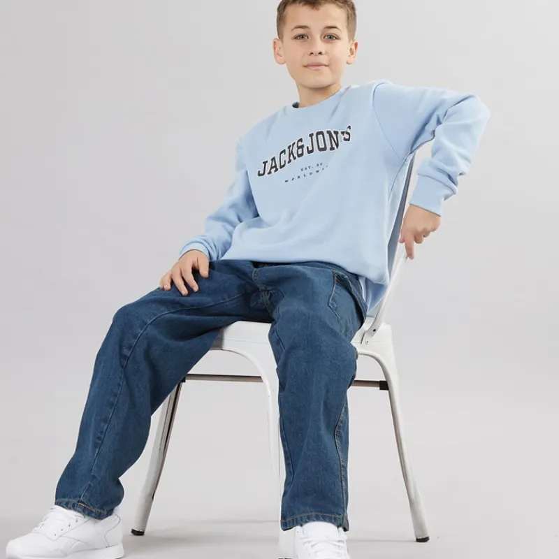 New Brave Soul Drenge Løstsiddende Cargo Jeans Mellemblå Mellemblå