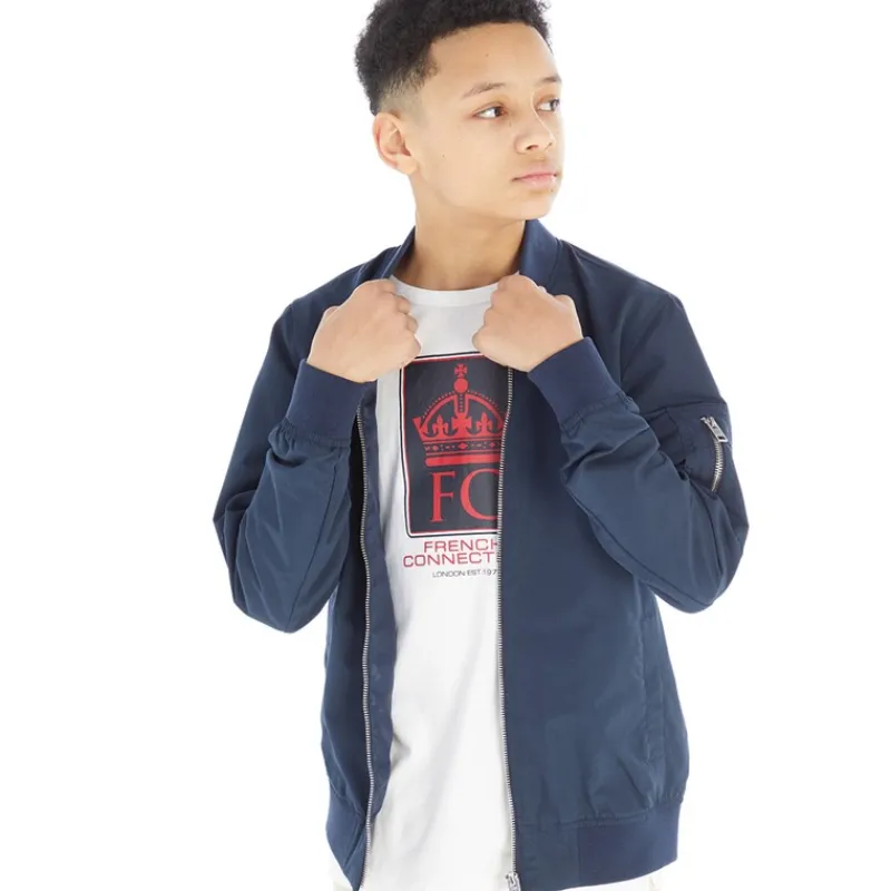 Best JACK & JONES Drenge Mash Bomberjakke Blå Blazer Marineblå