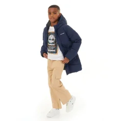 JACK & JONES Drenge Otis Lang Puffer Jakke Blå Blazer