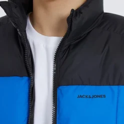 Hot JACK & JONES Drenge Otis Puffer Halsjakke Lapis Blå