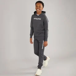 Discount JACK & JONES Drenge Rarry Hættetrøje Og Joggingbukser Træningsdragt Asfalt