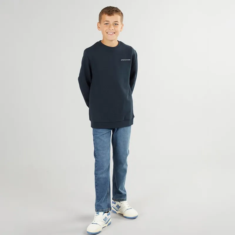 New Brave Soul Drenge Reg Fit Jeans Mellemblå Mellemblå