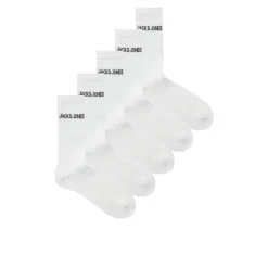 New JACK & JONES Drenge Regnsokker 5-pak Hvid