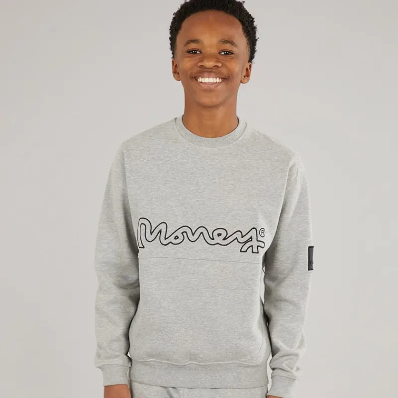 Sale Money Drenge Relex Crew Sweatshirt Grå