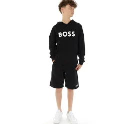 Hot BOSS Drenge Shorts af jerseystof Sort