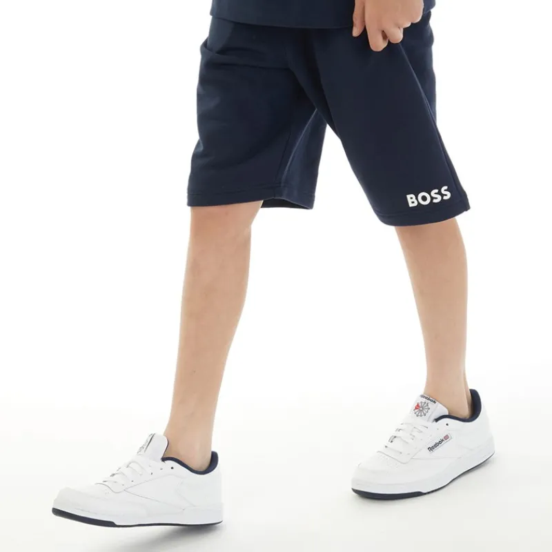 New BOSS Drenge Shorts af jerseystof Blå Marineblå