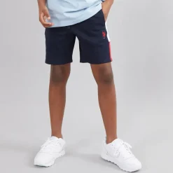U.S. POLO ASSN. Drenge Sliced Side Shorts af jerseystof Blå