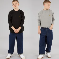 Brave Soul Drenge to pak sweatre sort/​sølvgrå melange