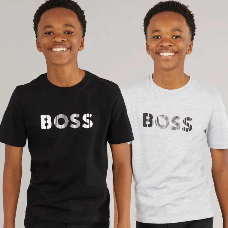 Best BOSS Drenge to pak t-shirt Sort/Grå