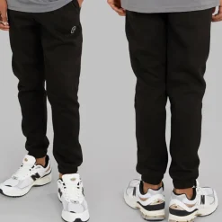 Discount Crosshatch Drenge Tre Dele Hættetrøje T-shirt Og Joggingbukser Sæt Sort/Koksgrå
