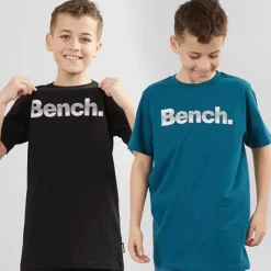 Clearance Bench Drenge Trinti To-Pak T-Shirts Teal/​Sort