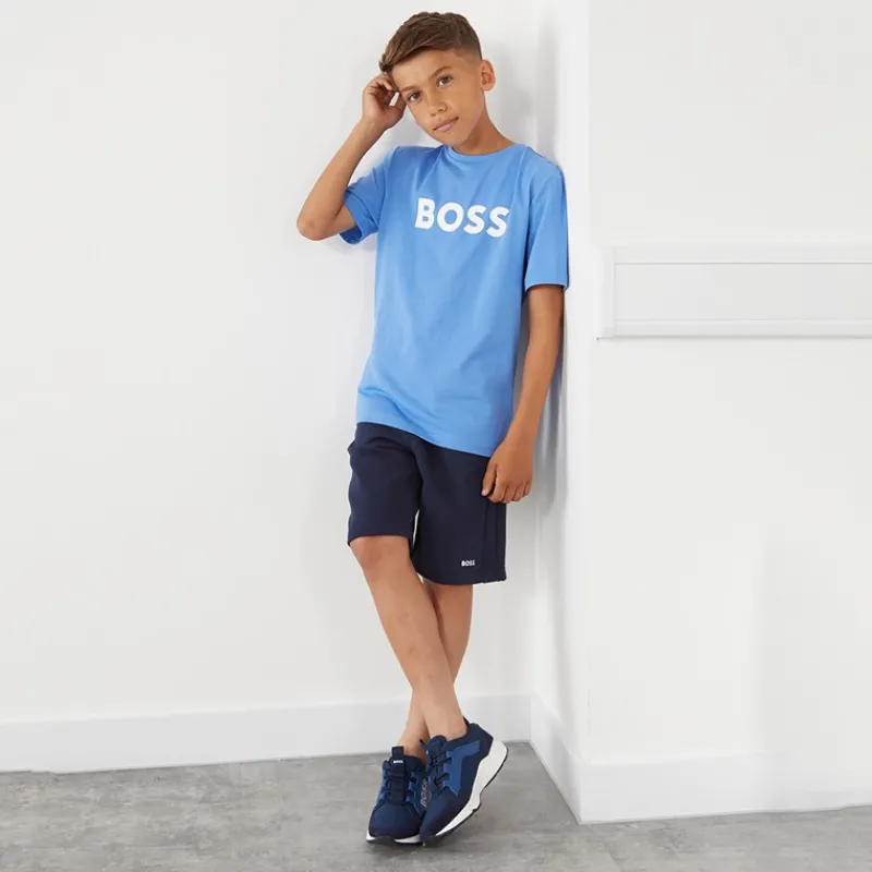 Hot BOSS Drenge T-Shirt Navy Blå