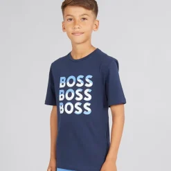 Best BOSS Drenge T-Shirt Navy Marineblå