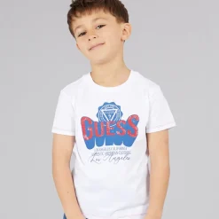 Discount Guess Drenge T-shirt Pure White