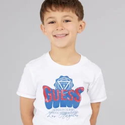 Discount Guess Drenge T-shirt Pure White
