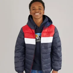 New JACK & JONES Drenge Wilson Puffer Jakke Navy Blazer Marineblå