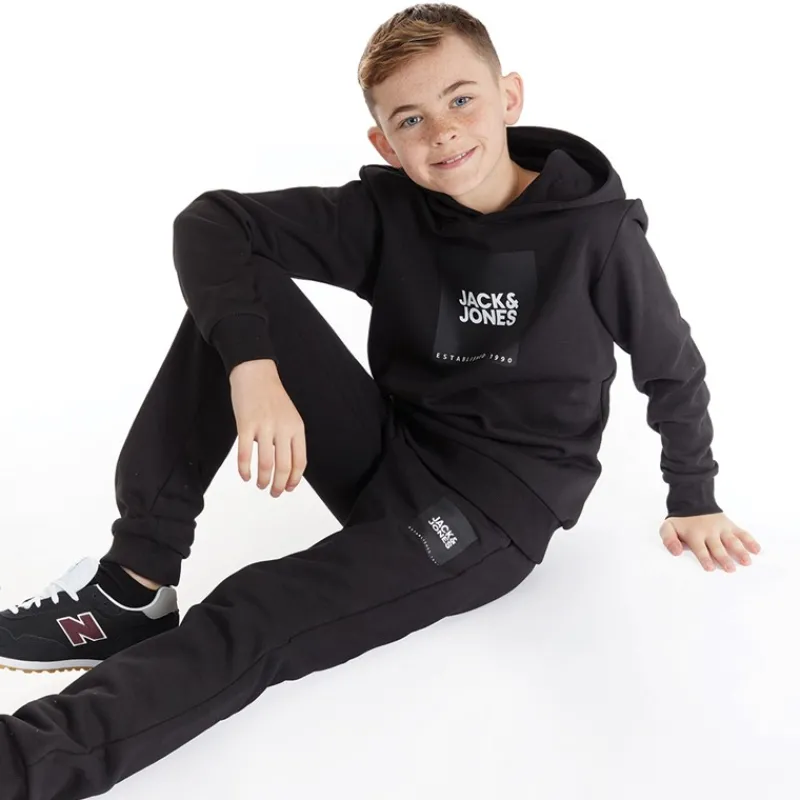 Clearance JACK & JONES Drengenes Lås Træningsdragt Sort