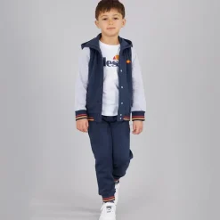 Online Ellesse Drengenes Renato Logo Hættetrøje Og Joggingbukser Sæt Blå/Grå