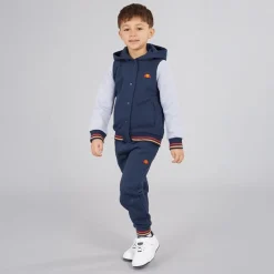 Online Ellesse Drengenes Renato Logo Hættetrøje Og Joggingbukser Sæt Blå/Grå