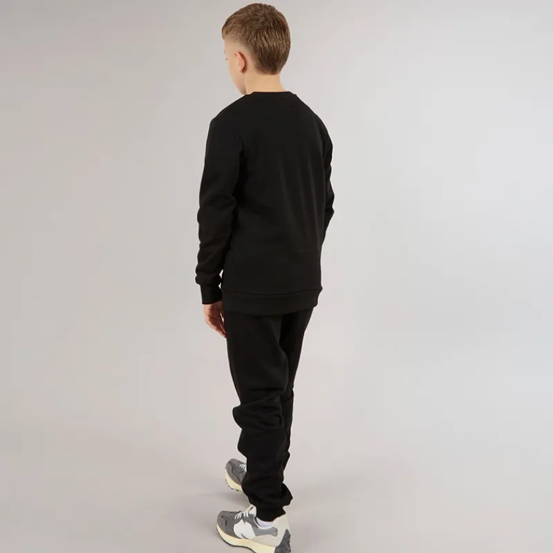 New JACK & JONES Drengenes Thomas Sweatshirt Og Joggingbukser Træningssæt Sort