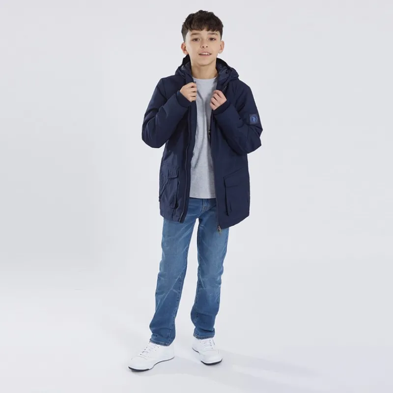Outlet U.S. POLO ASSN. Drengeparka med spids foran Marineblå Blazer