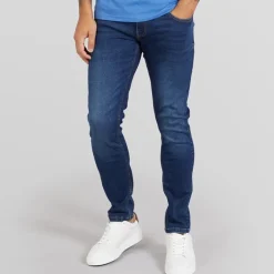 Clearance Duck and Cover Herre Maylead Sim Fit Jeans Mørk Vask Mørkvasket denim