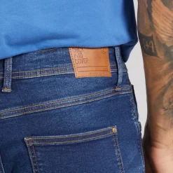 Clearance Duck and Cover Herre Maylead Sim Fit Jeans Mørk Vask Mørkvasket denim