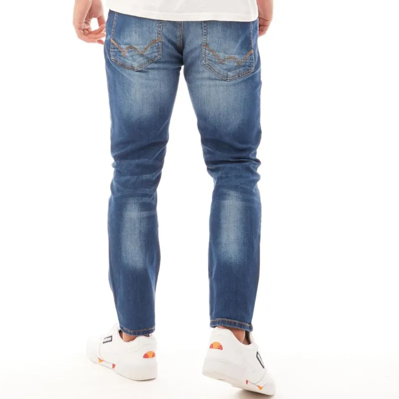 Best Duck and Cover Herre Maylead Slim Fit Jeans Stone Wash Stonewash