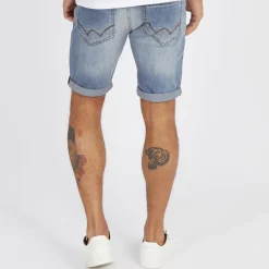 Hot Duck and Cover Herre Zeki Jeans Shorts Stone Wash Lyseblå
