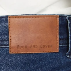 New Duck and Cover Herre Zeki Denim Shorts Mørk Vask Mørkeblå