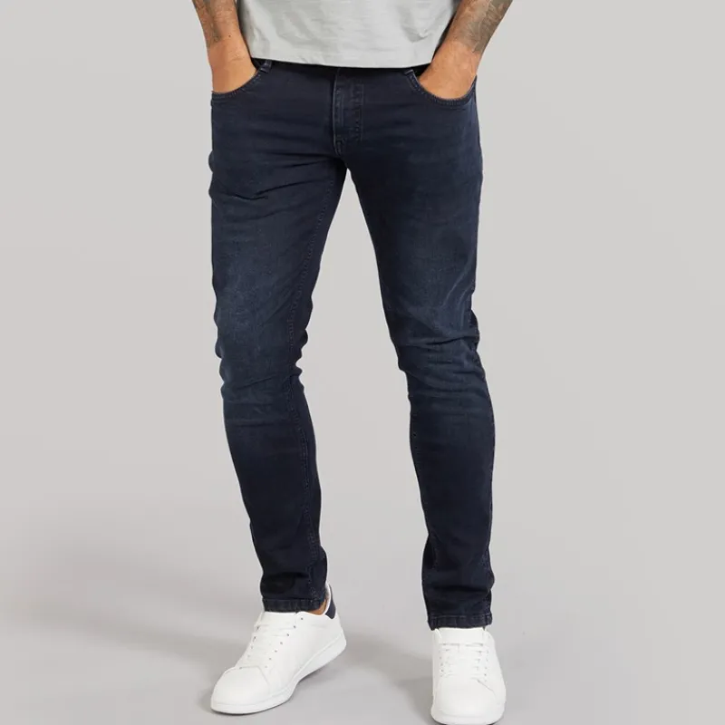 Online Duck and Cover Jeans til Herre Maylead Slim Fit Blå Sort Sortblå