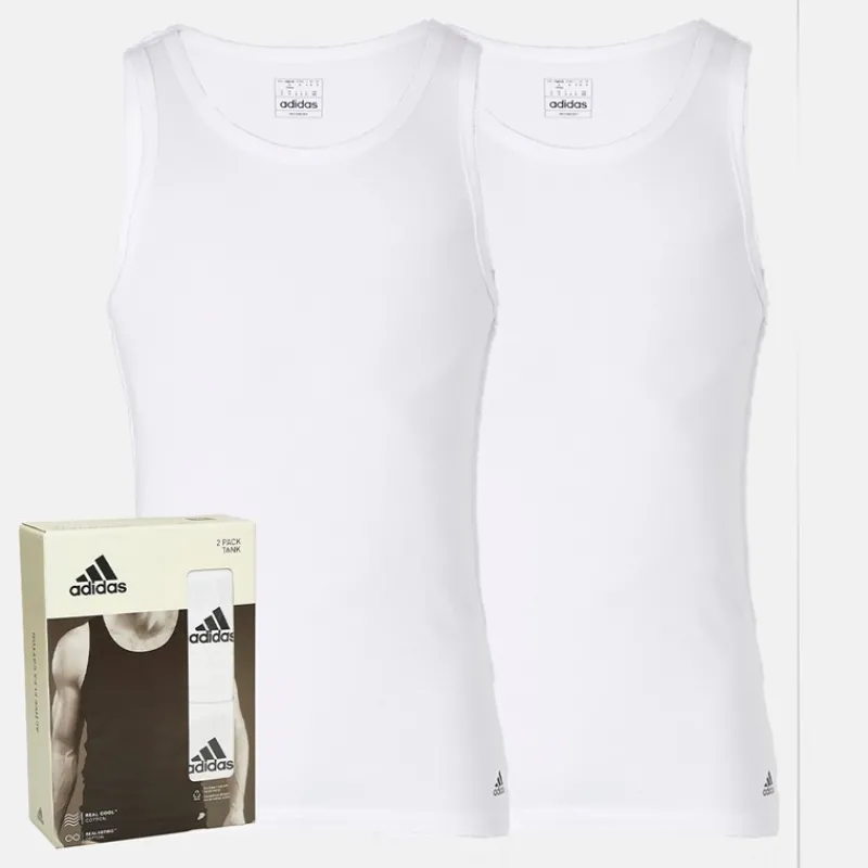 Outlet adidas Herre Active Flex Bomuld To Pak Vest Hvid