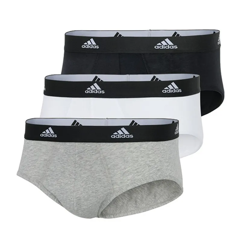 Clearance adidas Herre Active Flex Bomuld Tre Pak Trusser Sort / Hvid / Grå Flerfarvet