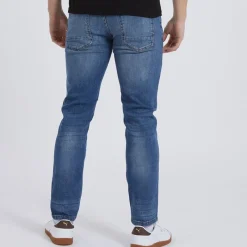 Hot Bench Herre Afslappede Tapede Jeans Lyseblå Klar blå