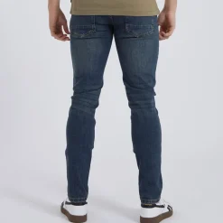 Online Bench Herre Afspændte Koniske Jeans Vintage Blå Mørkeblå