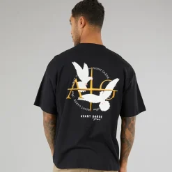 Hot Avant Garde Herre Ailes T-shirts Sort
