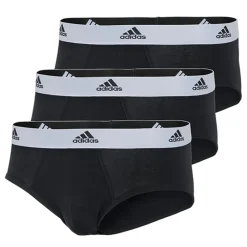 adidas Herre Aktiv Fleks Bomuld Tre Pak Underbukser Sort
