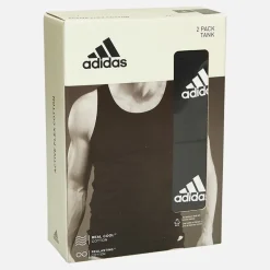 Hot adidas Herre Aktiv Flex Bomuld To Pak Tanktoppe Sort
