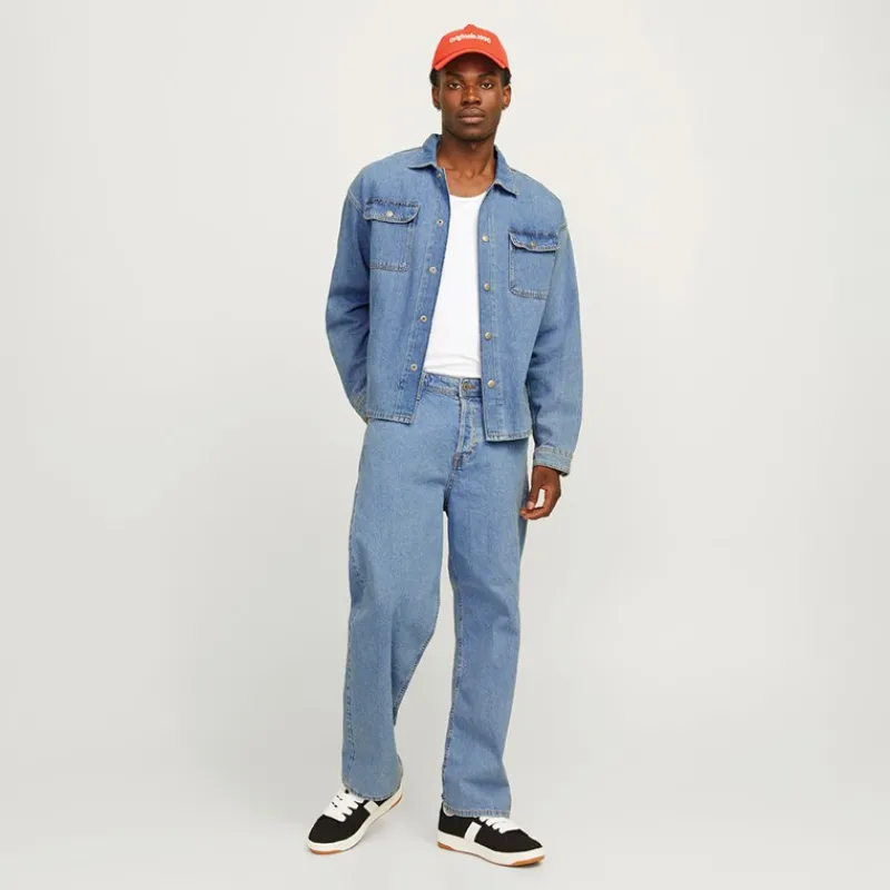 Clearance JACK & JONES Herre Alex SQ 704 Baggy Fit Jeans Lyseblå Lyseblå