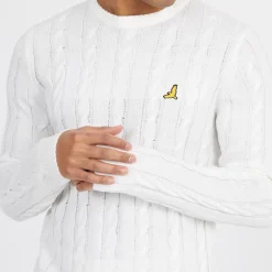 Discount Brave Soul Herre Alliance Rundhals Trøje Vintage Hvid