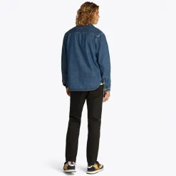 Best Tommy Jeans Herre Almindelig Langærmet Skjorte Denim Medium