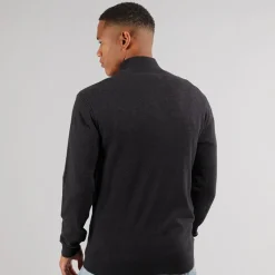Clearance Indicode Herre Ancona Jumper Charcoal Mix Charcoal-grå