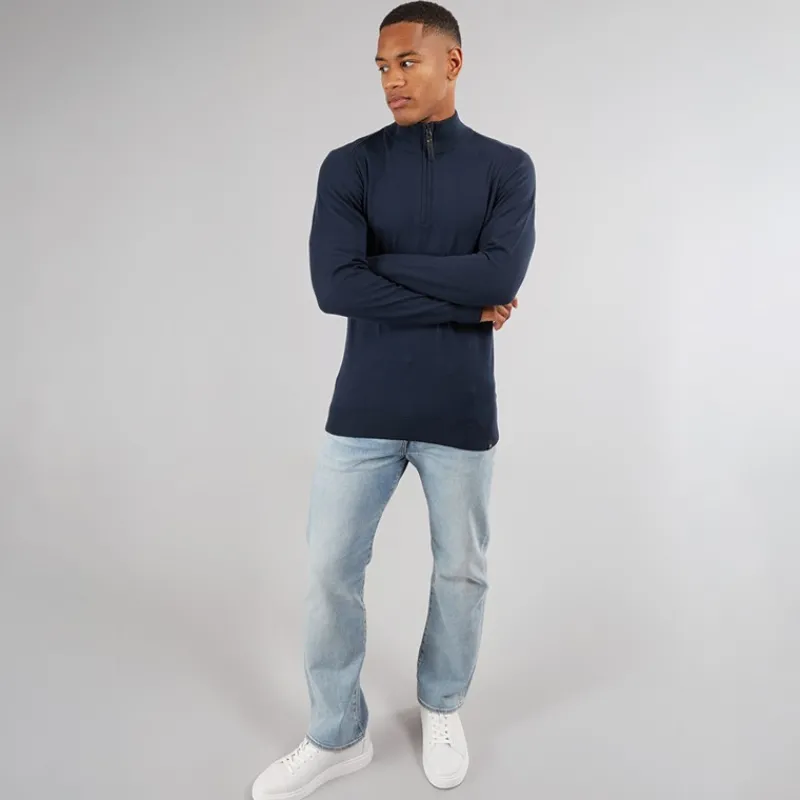 New Indicode Herre Ancona Jumper Navy Marineblå