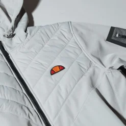 Best Ellesse Herre Angiolo Hybrid Halv Lynlås Jakke Lys Grå Grå