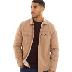 Clearance French Connection Herre Arbejdsjakke Borg Kamel Brun
