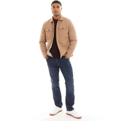 Clearance French Connection Herre Arbejdsjakke Borg Kamel Brun